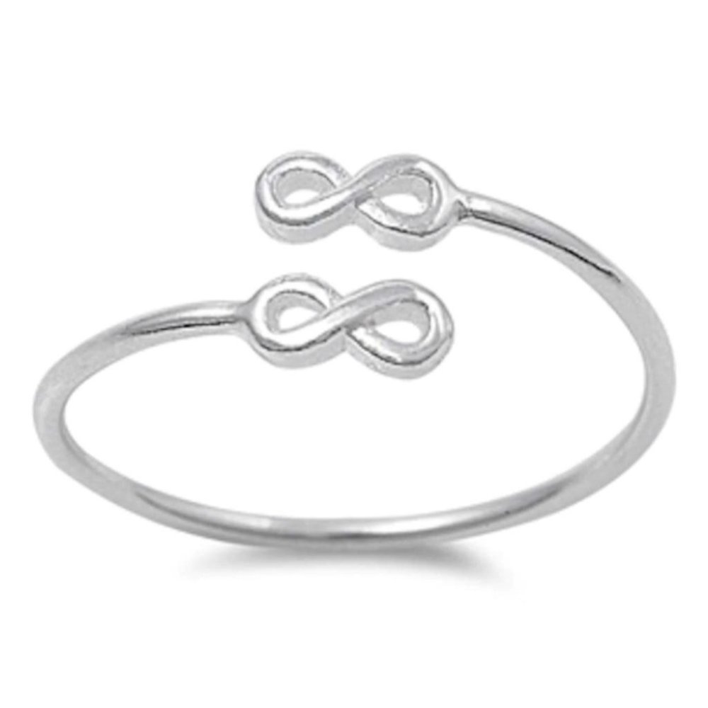 Two Solid Infinity Ring